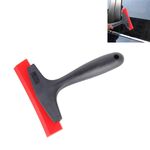Per manico corto raschietto tendine pellicola per auto strumenti tergicristallo strumento per la pulizia del vetro (nero)