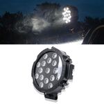 2 PCS 51W 3500LM 6500K Luce bianca 17 LED Impermeabile Car Boat Marine Work Lights Lampadine LED Spotlight, 30 gradi regolabili, DC 10-30V (nero)