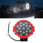 2 PCS 51W 3500LM 6500K Luce bianca 17 LED Impermeabile Car Boat Marine Work Lights Lampadine LED Spotlight, 30 gradi regolabili, DC 10-30V (rosso)