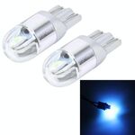 2 PCS T10 2W 2 SMD-3030 LED Lampada per luci di ingombro per auto, CC 12V (luce blu ghiaccio)