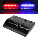DC 12V 4.2W 16 LEDs Crystal Lamp Beads Lampada di avvertimento per parabrezza per auto 18 modelli di flash (regolabile)