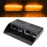 DC 12V 4.2W 16 LEDs Crystal Lamp Beads Lampada di avvertimento per parabrezza per auto 18 modelli di flash (regolabile)