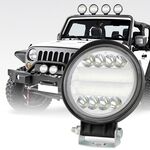 2 PCS 4 pollici 15W Spot / Flood Light Luce bianca Rotonda Impermeabile Auto SUV Luci di lavoro Faretto Lampadine LED, DC 9-30V