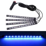 4 in 1 luci di atmosfera a LED per auto universali Lampada decorativa con illuminazione colorata, con 48 LED SMD-5050 Lampade, CC 12V 3,7 W (luce blu ghiaccio)