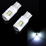 2 PCS T10 / W5W / 194 DC 12V 1.2W 6LEDs SMD-3030 Lampada da lettura per auto Luce di ingombro, con luce lente del proiettore (luce bianca)