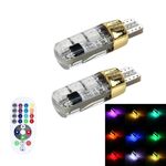 2 PCS 3W Auto Flash Stroboscopico Dissolvenza Liscia Luce decorativa a LED colorata con telecomando con 6 LED SMD-5050, CC 12V