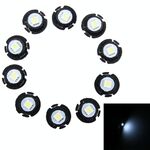10 PCS 0.3W T6.5 Pannello strumenti a cuneo LED Luce cruscotto Indicatore a grappolo Lampadina (luce bianca)
