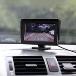 Monitor universale ad alta definizione per auto da 4,3 pollici con supporto angolare regolabile, supporta la funzione di inversione automatica dello schermo