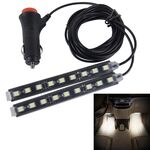 2 in 1 4.5W 18 SMD-5050-LED RGB Car Interior Floor Decoration Atmosfera Lampada a luce al neon, DC 12V (luce bianca)