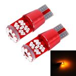 2 PCS T10 5W 27 SMD-3014 LED Lampada luce di ingombro per auto, CC 12V (luce gialla)