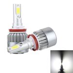 2 PCS H8 / H9 / H11 18W 1800 LM 6000K IP68 Casnbus Faro LED per auto a corrente costante con 2 lampade COB, DC 9-36V (luce bianca)