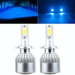 2 PCS H7 18W 1800 LM 8000K IP68 Casnbus Faro LED per auto a corrente costante con 2 lampade COB, DC 9-36V (luce blu ghiaccio)