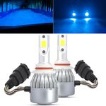 2 PCS 9005 18W 1800 LM 8000K IP68 Casnbus Faro LED per auto a corrente costante con 2 lampade COB, DC 9-36V (luce blu ghiaccio)