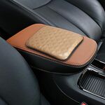 Tappetini per braccioli automobilistici comodi universali Copribraccioli per auto Copribraccioli per auto Console centrale Bracciolo Sedile Tappetini morbidi Cuscino, Dimensioni: 29,5 * 21 cm (Oro)