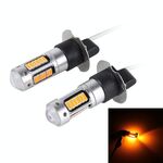 2 PCS H3 10W 30 SMD-4014 LED Fendinebbia per auto, CC 12V (luce arancione)