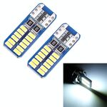 2 PCS T10 / W5W / 168/194 DC12V 1.4W 6000K 90LM 12LEDs SMD-3014 Lampada da lettura per auto Luce di ingombro, con decodificatore