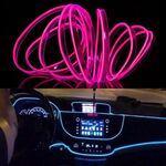 Striscia LED flessibile a luce fredda 2M per decorazione auto (luce rosa)