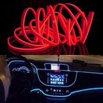 Striscia LED flessibile a luce fredda 2M per decorazione auto (luce rossa)