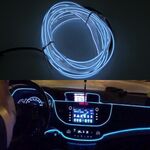 Striscia LED flessibile a luce fredda 2M per decorazione auto (luce bianca)