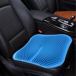 Cuscino per seggiolino auto Cuscino per seggiolino auto senza schienale Massaggio ad alta memoria in silicone traspirante Coprisedili per auto in gel di silice (blu)