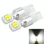 2 PCS T10 40W 800 LM 6000K Luce di ingombro per auto Luce di lettura Luce targa con 8 lampade CREE, DC 12V (luce bianca)