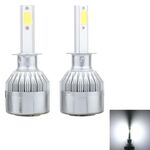 2 PCS H1 18W 1800 LM 6000K IP68 Canbus Faro LED per auto a corrente costante con 2 lampade COB, DC 9-36V (luce bianca)