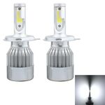 2 PCS H4 18W 1800 LM 6000K IP68 Canbus Faro LED per auto a corrente costante con 2 lampade COB, DC 9-36V (luce bianca)