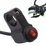 Luce ausiliaria del faro del motociclo Interruttori flash singoli in lega di alluminio impermeabile con indicatore luminoso