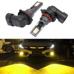 2 PCS 9006 DC12V-24V / 12W / 3000K / 800LM 12LEDS SMD-3030 Auto LED fendinebbia (luce gialla)