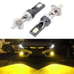 2 PCS H1 DC12V-24V / 12W / 3000K / 800LM 12LEDs SMD-3030 Fendinebbia a LED per auto (luce gialla)