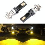 2 PCS H3 DC12V-24V / 12W / 3000K / 800LM 12LEDs SMD-3030 Fendinebbia a LED per auto (luce gialla)