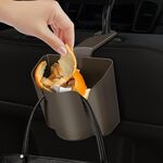 Gancio del sedile posteriore dell'auto Cestino della spazzatura Bidone della spazzatura Scatola portaoggetti per cellulare (marrone)