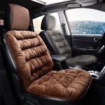 Coprisedile in peluche spesso per auto Copri-scaldino Tappetino invernale (caffè)