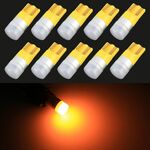 10 PCS T10 / W5W / 168/194 DC12V / 0.6W 1LEDs SMD-3030 Luce di sicurezza per auto (luce gialla)