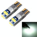 2 PCS T10 / W5W / 168 DC12-24V / 1,8 W / 6000K / 140LM ​​Luce di sicurezza per auto 4 LED SMD-3030 Perline lampada con decodifica e corrente costante