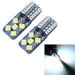 2 PCS T10 / W5W / 168 DC12V 1.8W 6000K 130LM 10LEDs SMD-2835 Lampada da lettura per auto Luce di ingombro, con decodificatore