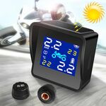 Sistema di allarme della pressione dei pneumatici TPMS a energia solare ad alta precisione per moto universale Monitor per pneumatici esterno