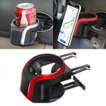 Supporto per telefono 2 in 1 per presa d'aria per auto con supporto magnetico per tazza per bevande (rosso)