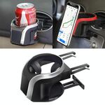 Supporto per telefono con supporto magnetico per tazza per bevande con supporto magnetico per presa d'aria 2 in 1 (argento)