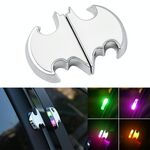 2 PCS Luci di avvertimento per porte a LED per auto Luci lampeggianti per apertura porta anticollisione (Argento)