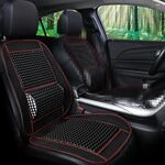 Coprisedili per auto Estate Cool Imitazione Perline di legno Ventilazione Cuscino del sedile traspirante (Nero)