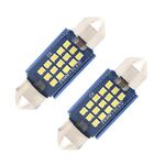 10 PCS 36mm DC12-24V / 1W / 6000K / 60LM 15LEDs SMD Lampada da lettura per auto Dome Light