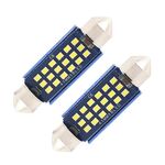 10 PCS 41mm DC12-24V / 1W / 6000K / 60LM 18 LED SMD Lampada da lettura per auto Lampada a cupola