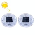 2 PCS Solare LED Lampeggiante Luci di avvertimento di collisione posteriore per auto, forte versione magnetica costantemente luminosa