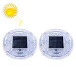 2 luci lampeggianti solari a LED per auto con spia di avvertimento di collisione posteriore, versione con forte scossa magnetica