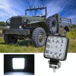D0038 11.2W 10-30V DC 6000K 3 pollici 16 LED Square Offroad Truck Car Driving Light Faro da lavoro Faretto Fendinebbia