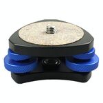 DLEV-3838 Piastra per treppiede con base livellante a bolla di precisione con vite da 3/8 pollici e 3 quadranti di regolazione per montaggio su treppiede