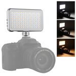 LED-013 Pocket 112 LED Fotografia professionale per vlogging Video e studio fotografico Luce con display OLED e attacco adattatore per pattino freddo per fotocamere DSLR Canon / Nikon