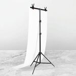 70x200cm T-Shape Photo Studio Supporto per sfondo Supporto per sfondo Kit staffa per barra trasversale con clip, senza sfondo