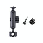 Supporto fisso per manubrio anteriore auto Ballhead da 21 mm con adattatore per treppiede e vite per GoPro Hero12 Black / Hero11 /10 /9 /8 /7 /6 /5, Insta360 Ace / Ace Pro, DJI Osmo Action 4 e altre action cam